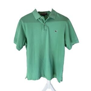 Vineyard Vines Polo Shirt Green‎ Men's Size Medium Cotton Blend